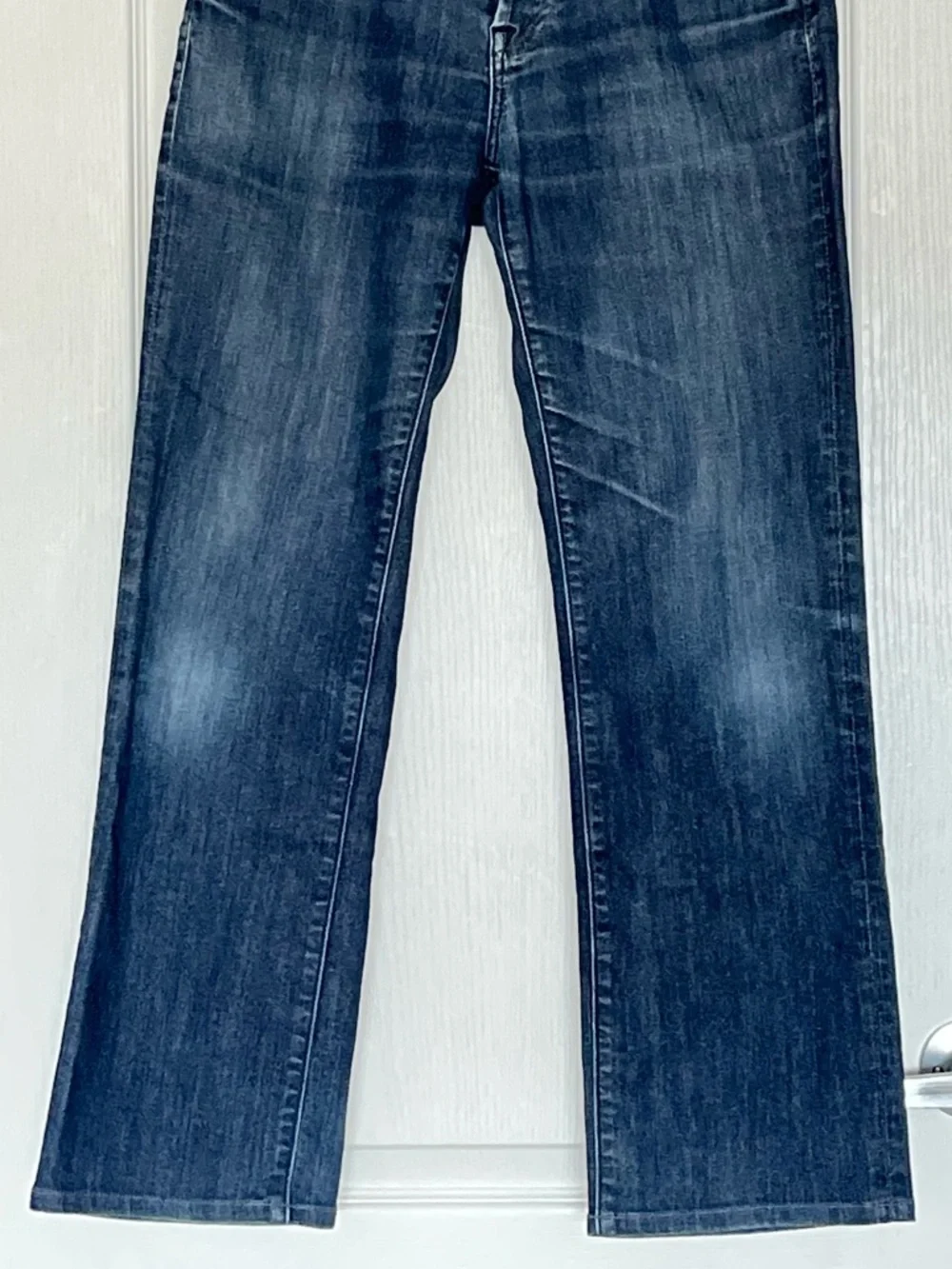 7 For All Mankind Kimmie Straight Leg Jeans Blue Sz 29 Classic Casual Minimalist - Picture 3 of 16